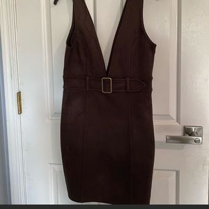 Forever 21 Brown Suede Dress